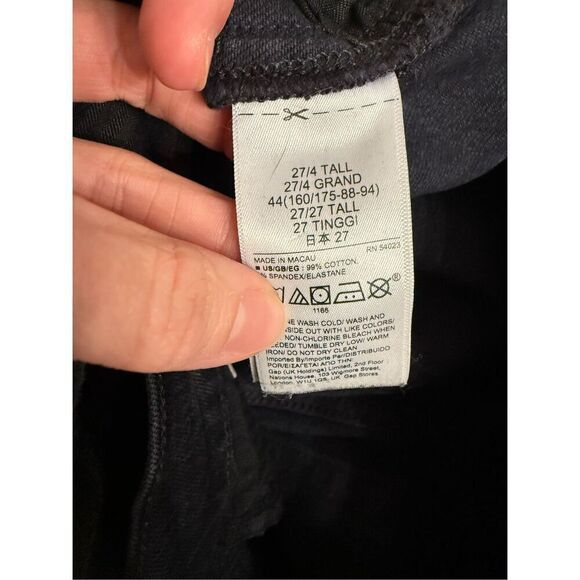 Gap black Denim soft black Sky High Straight Jeans Size 4 Tall - Picture 5 of 6